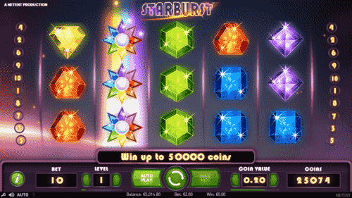 Netent slot Starburst with special features