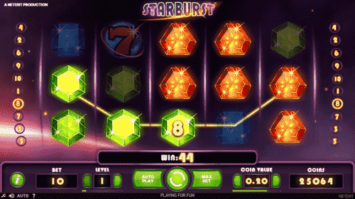 Win combinations in online slot Starburst