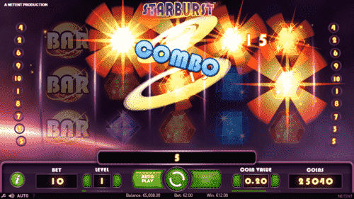 Starburst slot game - big win