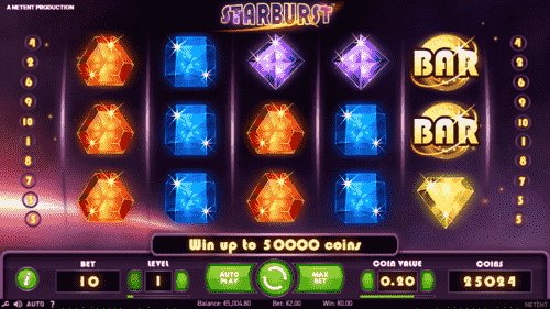 Starburst slot game - paylines